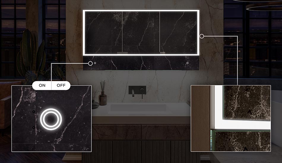 Model Lily – elegantná skriňa s osvetlením a policami | ARTFORMA