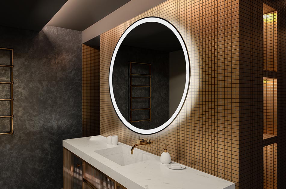 Okrúhle LED zrkadlo s podsvietením, ideálne pre interiér, ktorý zlepšuje náladu | ARTFORMA