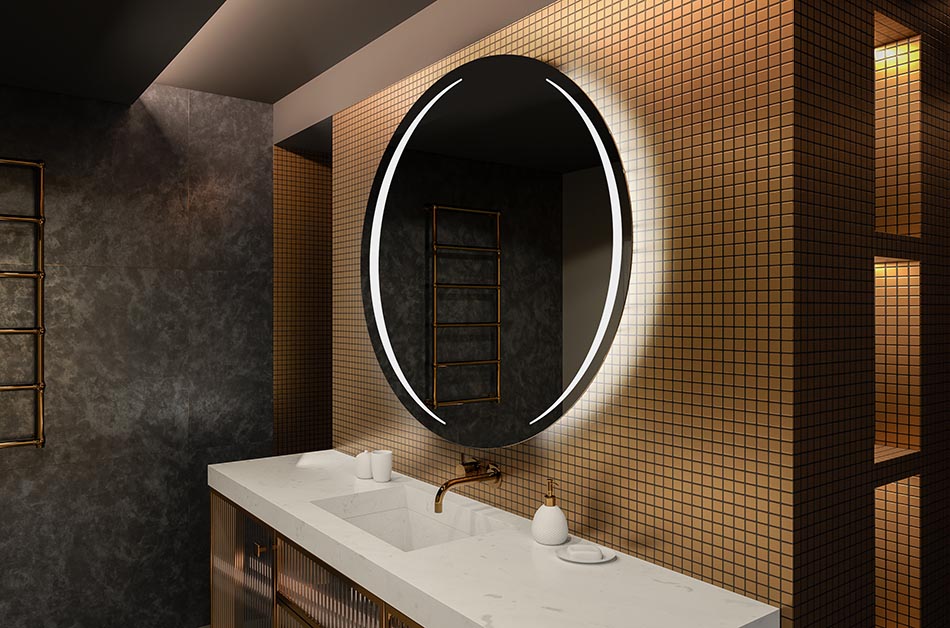 Okrúhle LED zrkadlo s podsvietením, ideálne pre interiér, ktorý zlepšuje náladu | ARTFORMA