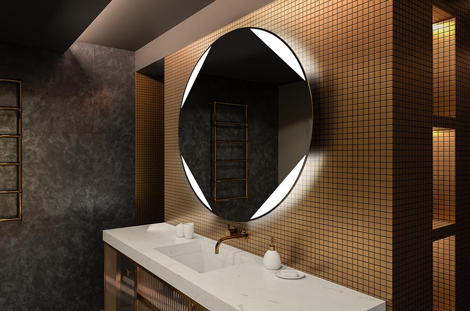 Okrúhle LED zrkadlo s podsvietením, ideálne pre interiér, ktorý zlepšuje náladu | ARTFORMA