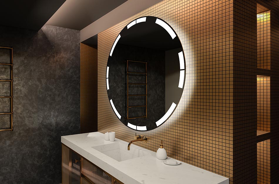 Okrúhle LED zrkadlo s podsvietením, ideálne pre interiér, ktorý zlepšuje náladu | ARTFORMA