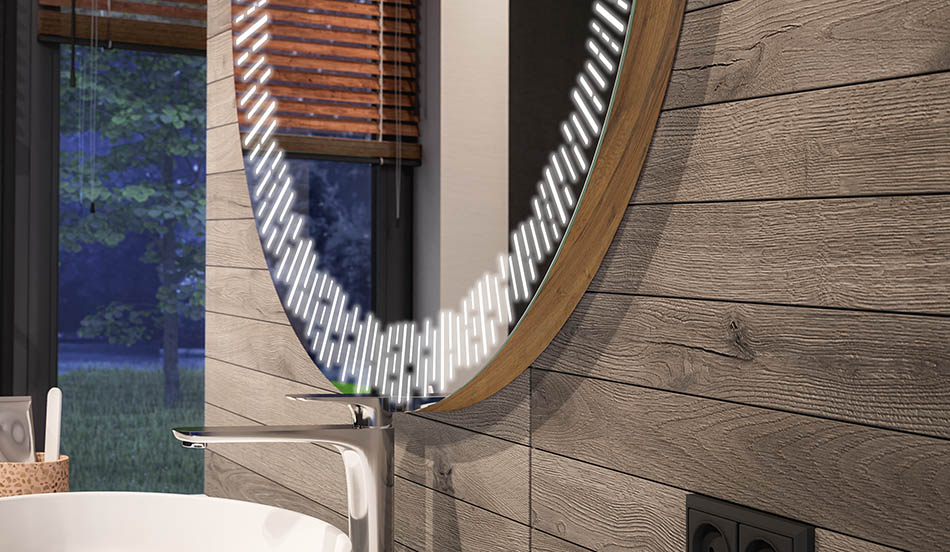 Kruhové LED zrkadlo s ambientným efektom a elegantným difúznym svetlom | ARTFORMA