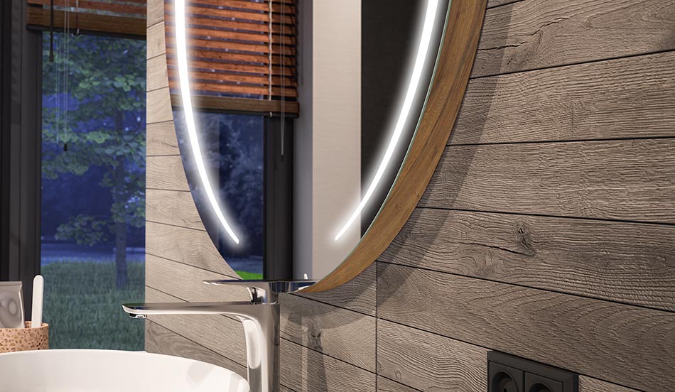 Kruhové LED zrkadlo s ambientným efektom a elegantným difúznym svetlom | ARTFORMA