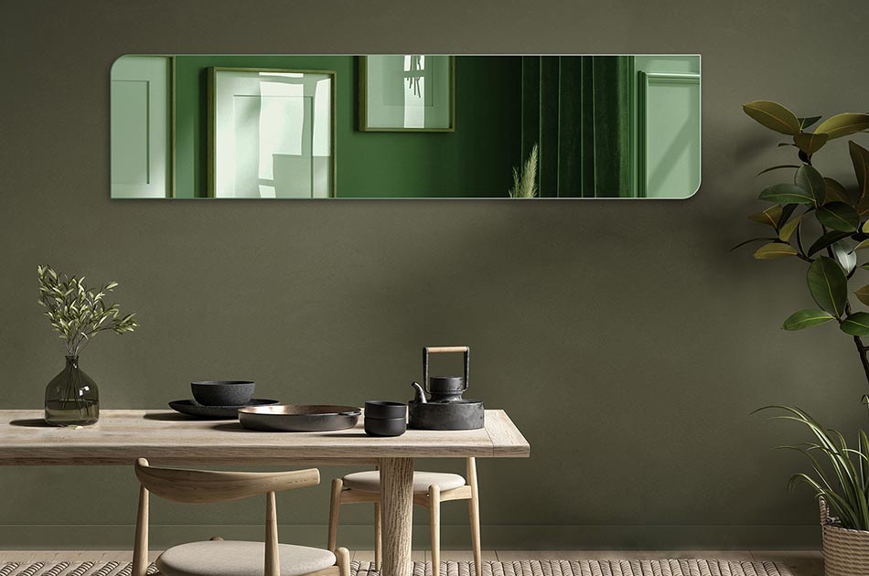 Zrkadlo s možnosťou výberu farby skla je funkčným a elegantným doplnkom, ktorý pasuje do každého interiéru. Vyberte si farbu zrkadlovej tabule tak, aby vyhovovala individuálnym potrebám a štýlu miestnosti. Dostupné sú rôzne farby skla, vrátane zlatej a grafitovej. Zrkadlo je možné použiť vo všetkých miestnostiach, ako je kúpeľňa, spálňa, predsieň alebo obývacia izba. Jednoduché z hľadiska inštalácie a každodennej údržby.