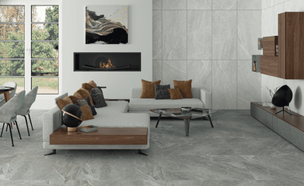 Glazovaná dlažba 60 x 120 cm, svetlošedá, matná, rektifikovaná, A4H125, Materia Pearl
