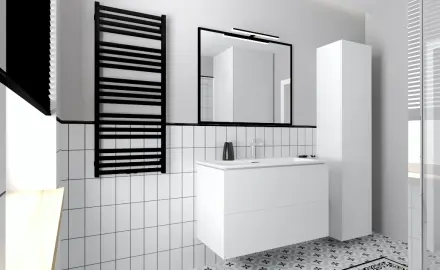 Keramická obkladová dlaždica na stenu 10x20, biela matná, plochá, A4H23 Blanco Mate