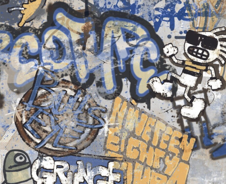 Glazovaná dlažba na podlahu 120 × 280 cm, sivá matná, rektifikovaná, A4H248 City Graffiti Grey