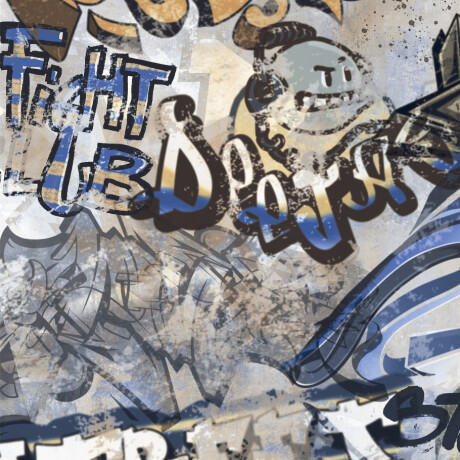 Glazovaná dlažba na podlahu 120 × 280 cm, sivá matná, rektifikovaná, A4H248 City Graffiti Grey #5