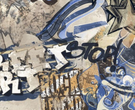 Veľkoformátová glazovaná dlažba na podlahu 120 x 280 cm, béžová, matná, rektifikovaná, A4H255 City Graffiti Beige
