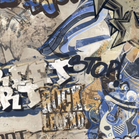Veľkoformátová glazovaná dlažba na podlahu 120 x 280 cm, béžová, matná, rektifikovaná, A4H255 City Graffiti Beige #1
