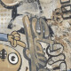 Veľkoformátová glazovaná dlažba na podlahu 120 x 280 cm, béžová, matná, rektifikovaná, A4H255 City Graffiti Beige #7
