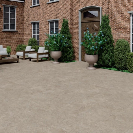 Podlahová dlaždica 100x100, travertín rezaný priečne, matný, šedo-béžový taupe A4H499 Chrono Stone #3