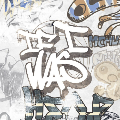 Glazovaná dlažba na podlahu 120 × 280 cm, sivá matná, rektifikovaná, A4H640 City Graffiti White #2