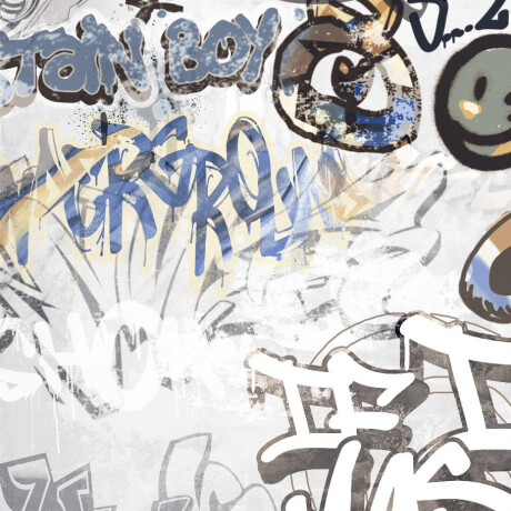 Glazovaná dlažba na podlahu 120 × 280 cm, sivá matná, rektifikovaná, A4H640 City Graffiti White #3