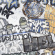Glazovaná dlažba na podlahu 120 × 280 cm, sivá matná, rektifikovaná, A4H640 City Graffiti White #4