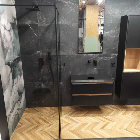 Glazovaná dlažba 60 x 120 cm, čierna matná, rektifikovaná, A4H85 Iroc Black #1