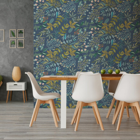 Stenná dlažba 60 x 120 cm, modrá s rastlinnými vzormi, matná, A4H924 Majorele #2