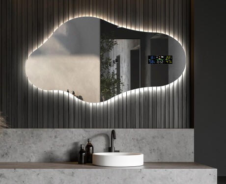 Ozdobne zrkadlo na stenu LED C221 #6