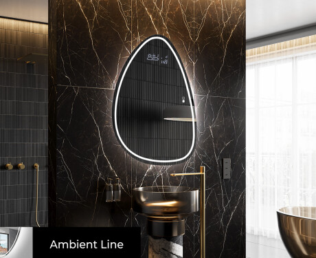 LED zrkadlo s nepravidelnym tvarom do kupelne B223