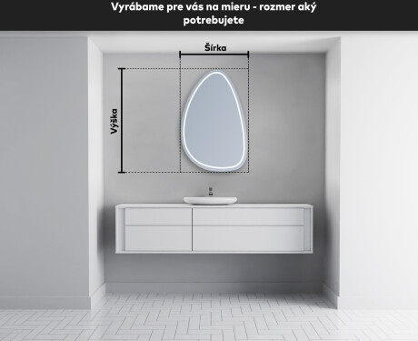 LED zrkadlo s nepravidelnym tvarom do kupelne B223 #5