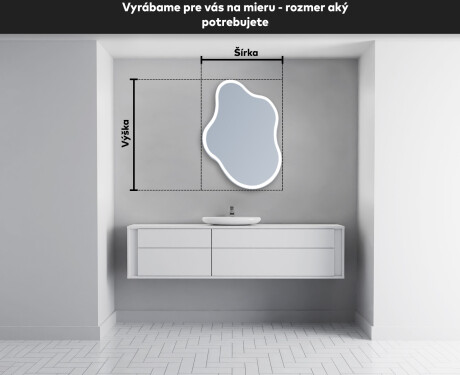 LED zrkadlo s nepravidelnym tvarom do kupelne EM222 #5