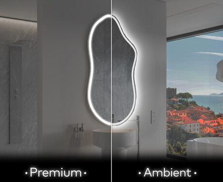 LED zrkadlo s nepravidelnym tvarom do kupelne F222