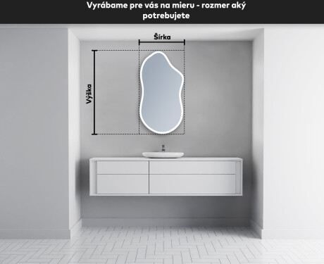 LED zrkadlo s nepravidelnym tvarom do kupelne F222 #5