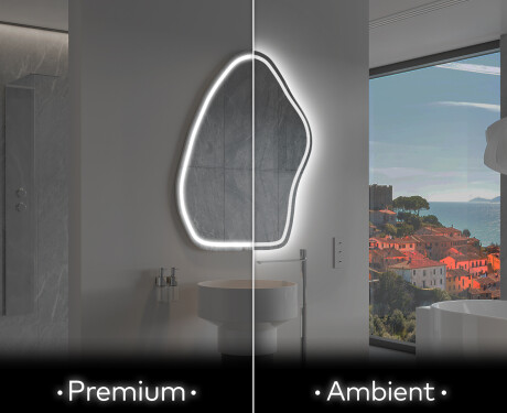 LED zrkadlo s nepravidelnym tvarom do kupelne G223