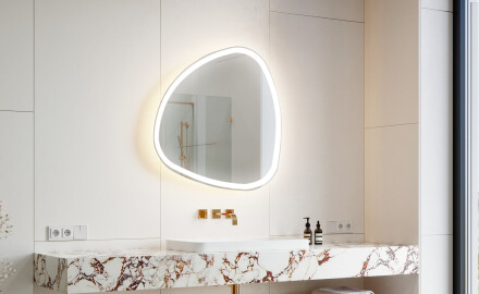 LED zrkadlo s nepravidelnym tvarom do kupelne J222