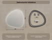 LED zrkadlo s nepravidelnym tvarom do kupelne 74x74cm so studenou farbou LED 7000K, teplou farbou 3000K alebo neutrálnou farbou 4500K #7