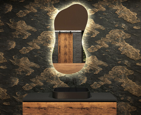 LED zrkadlo s nepravidelnym tvarom do kupelne K221