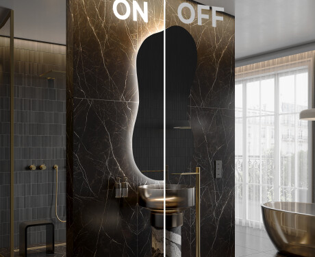 LED zrkadlo s nepravidelnym tvarom do kupelne K221 #3