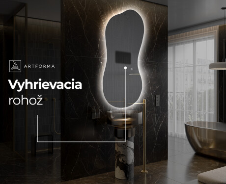 LED zrkadlo s nepravidelnym tvarom do kupelne K221 #8