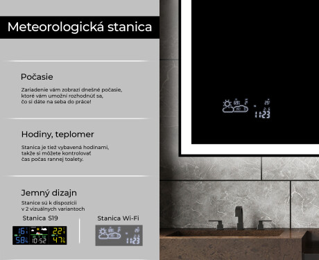 Nástenne zrkadlo do kupelne s osvetlenim LED L01 #5