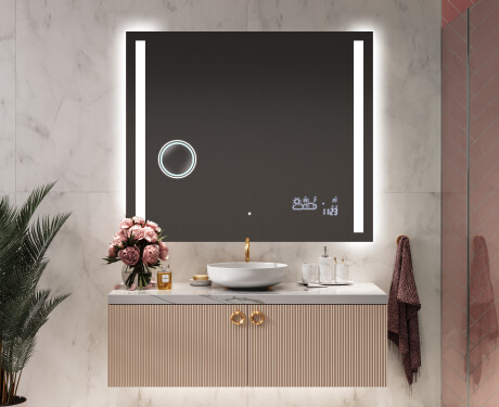 Moderne zrkadlo do kupelne s LED L02 #9