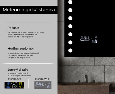 Nástenne zrkadlo do kupelne s osvetlenim LED L06 #5