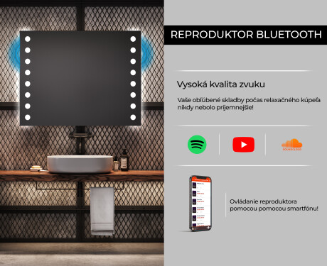 Nástenne zrkadlo do kupelne s osvetlenim LED L06 #6