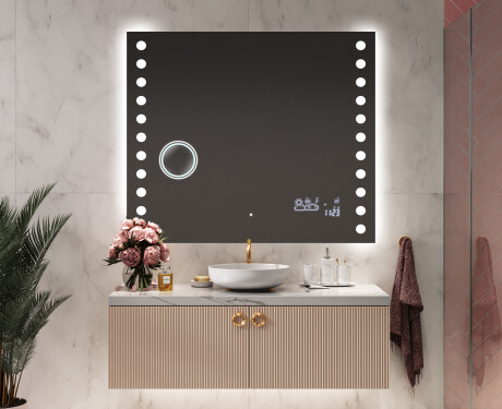 Nástenne zrkadlo do kupelne s osvetlenim LED L06 #9