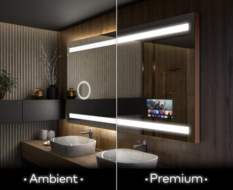 Moderne zrkadlo do kupelne s LED L09 #1