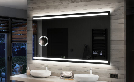 Moderne zrkadlo do kupelne s LED L09
