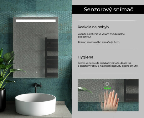 Nástenne zrkadlo do kupelne so svetlom L12 #7