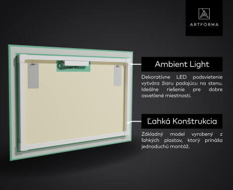 Nástenne zrkadlo do kupelne s osvetlenim LED L15 #2