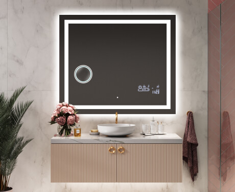 Nástenne zrkadlo do kupelne s osvetlenim LED L15 #9