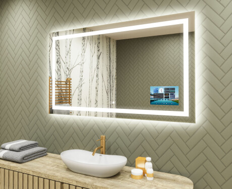 Nástenne zrkadlo do kupelne s osvetlenim LED L15 120x80cm - SmartScreen, DualColor