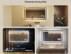 Nástenne zrkadlo do kupelne s osvetlenim LED L15 120x80cm - SmartScreen, DualColor #2