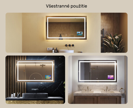 Nástenne zrkadlo do kupelne s osvetlenim LED L15 120x80cm - SmartScreen, DualColor #2