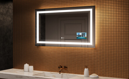 Nástenne zrkadlo do kupelne s osvetlenim LED L15 120x80cm - SmartScreen, DualColor, Vyhrievacia rohož