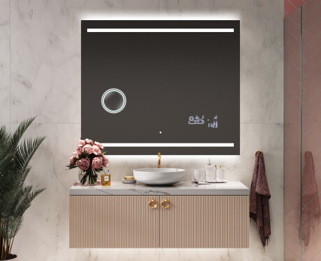 Moderne zrkadlo do kupelne s LED L23 #9