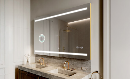 Moderne zrkadlo do kupelne s LED L23