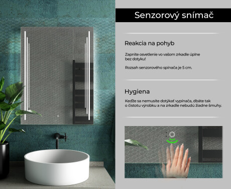 Nástenne zrkadlo do kupelne so svetlom L27 #7